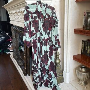 Free People Long Sleeve Floral Dress Size Smalll